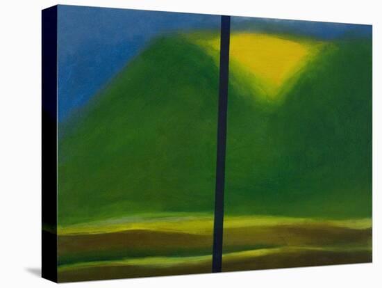 Green Mountain with Yellow-Vaan Manoukian-Stretched Canvas