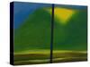 Green Mountain with Yellow-Vaan Manoukian-Stretched Canvas