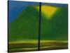 Green Mountain with Yellow-Vaan Manoukian-Stretched Canvas