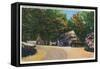 Green Mountains, Vermont, View of Giant Boulders in Smugglers Notch-Lantern Press-Framed Stretched Canvas