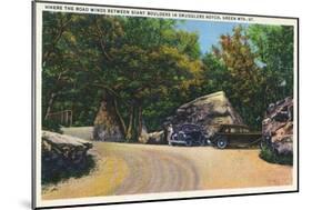 Green Mountains, Vermont, View of Giant Boulders in Smugglers Notch-Lantern Press-Mounted Art Print