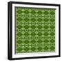 Green Native Pattern-weknow-Framed Art Print