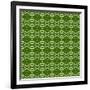 Green Native Pattern-weknow-Framed Art Print