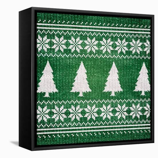 Green Nordic Sweater II-Artique Studio-Framed Stretched Canvas