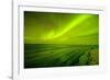 Green Northern Lights over the Sea, Beaufort Sea, ANWR, Alaska, USA-Steve Kazlowski-Framed Photographic Print