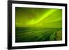 Green Northern Lights over the Sea, Beaufort Sea, ANWR, Alaska, USA-Steve Kazlowski-Framed Photographic Print