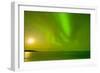 Green Northern Lights over the Sea, Beaufort Sea, ANWR, Alaska, USA-Steve Kazlowski-Framed Photographic Print