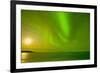 Green Northern Lights over the Sea, Beaufort Sea, ANWR, Alaska, USA-Steve Kazlowski-Framed Photographic Print