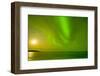 Green Northern Lights over the Sea, Beaufort Sea, ANWR, Alaska, USA-Steve Kazlowski-Framed Premium Photographic Print