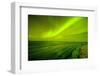 Green Northern Lights over the Sea, Beaufort Sea, ANWR, Alaska, USA-Steve Kazlowski-Framed Photographic Print