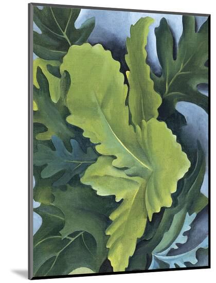 Green Oak Leaves, c.1923-Georgia O'Keeffe-Mounted Print