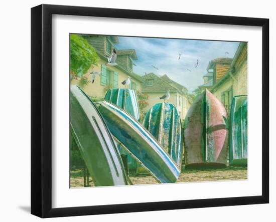 Green Ocean IV-Steve Hunziker-Framed Art Print