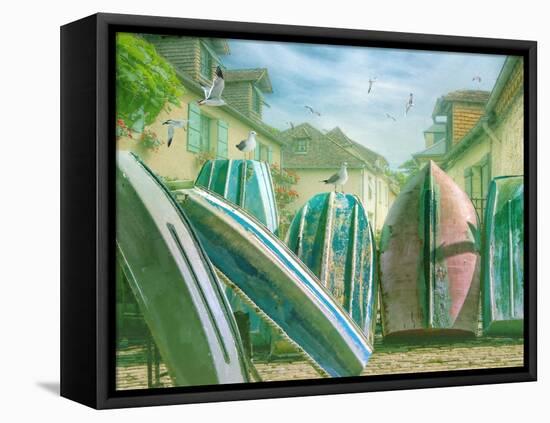 Green Ocean IV-Steve Hunziker-Framed Stretched Canvas