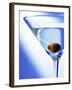 Green Olive in Martini Drink-Steve Lupton-Framed Photographic Print