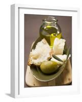 Green Olive, White Bread, Parmesan and Olive Oil-null-Framed Photographic Print