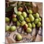 Green Olives on Burlap-George Seper-Mounted Photographic Print