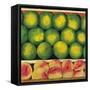 Green Oranges and Peaches, 1999-Pedro Diego Alvarado-Framed Stretched Canvas
