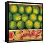 Green Oranges and Peaches, 1999-Pedro Diego Alvarado-Framed Stretched Canvas