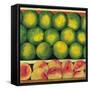 Green Oranges and Peaches, 1999-Pedro Diego Alvarado-Framed Stretched Canvas