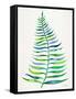 Green Palm Leaf-Cat Coquillette-Framed Stretched Canvas