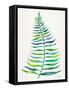 Green Palm Leaf-Cat Coquillette-Framed Stretched Canvas