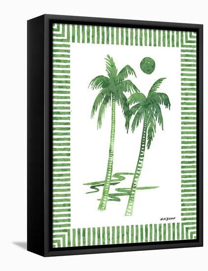 Green Palms I-Nicholas Biscardi-Framed Stretched Canvas