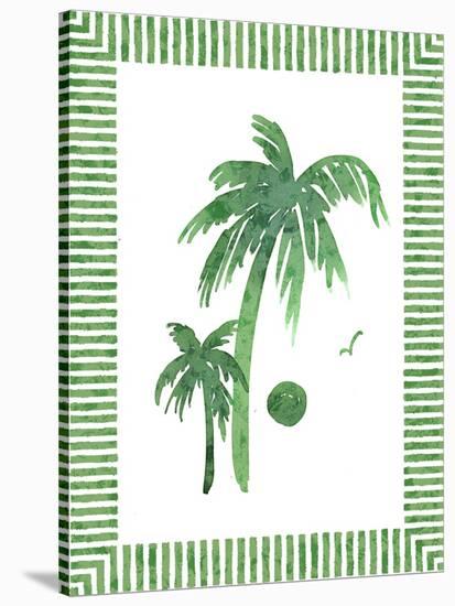 Green Palms II-Nicholas Biscardi-Stretched Canvas