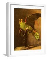 Green Parrot on Perch, 1886-Vincent van Gogh-Framed Giclee Print