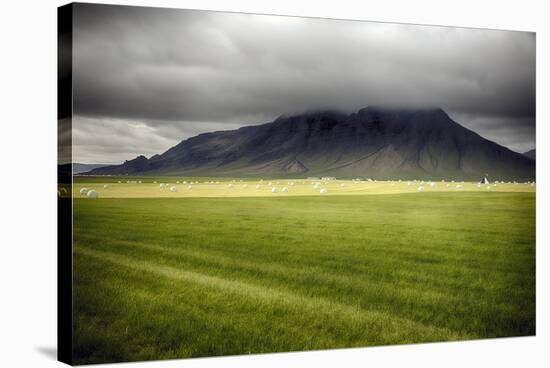 Green Pastures of Iceland-George Oze-Stretched Canvas