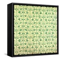 Green Pattern-null-Framed Stretched Canvas