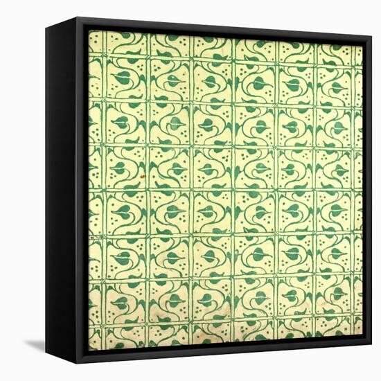 Green Pattern-null-Framed Stretched Canvas