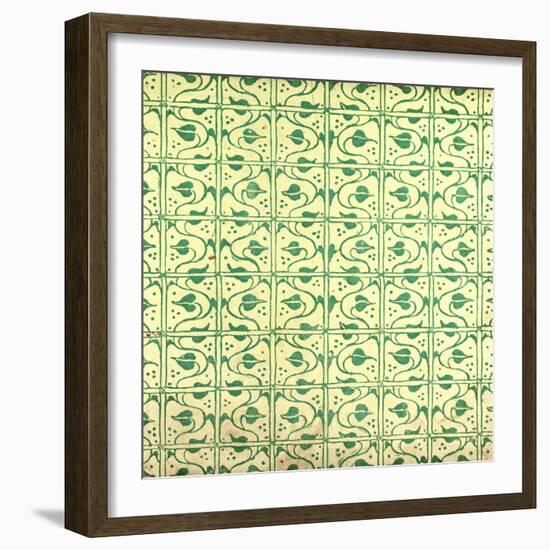 Green Pattern-null-Framed Giclee Print