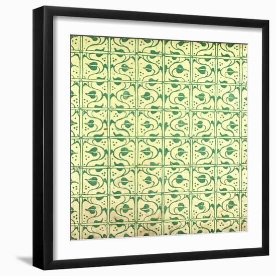 Green Pattern-null-Framed Giclee Print