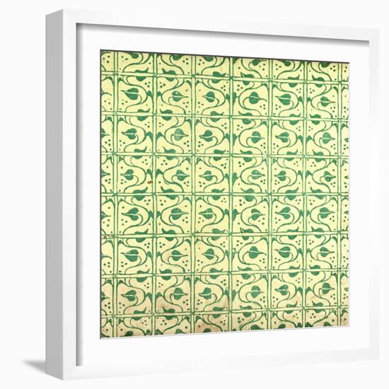 Green Pattern-null-Framed Giclee Print