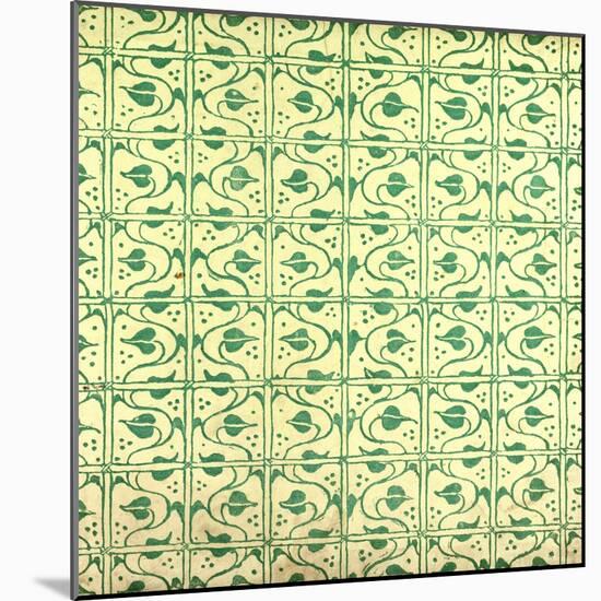 Green Pattern-null-Mounted Giclee Print