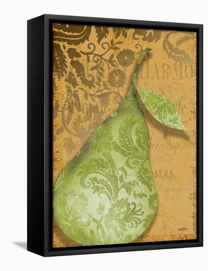 Green Pear Damask-Diane Stimson-Framed Stretched Canvas