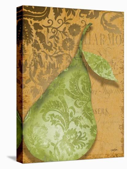 Green Pear Damask-Diane Stimson-Stretched Canvas