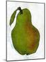 Green Pear on White Background-Blenda Tyvoll-Mounted Art Print