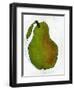 Green Pear on White Background-Blenda Tyvoll-Framed Art Print