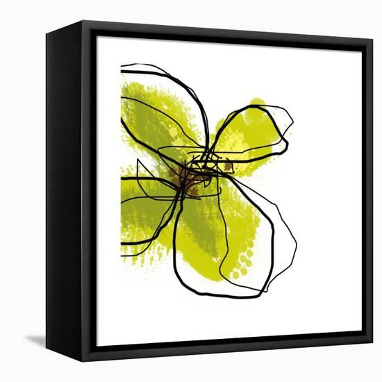 Green Petals-Jan Weiss-Framed Stretched Canvas