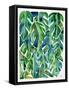 Green Philodendron-Cat Coquillette-Framed Stretched Canvas