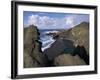 Green Pool, Lava Mountains, El Golfo, Lanzarote, Canary Islands, Spain, Atlantic-D H Webster-Framed Photographic Print
