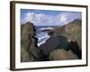 Green Pool, Lava Mountains, El Golfo, Lanzarote, Canary Islands, Spain, Atlantic-D H Webster-Framed Photographic Print