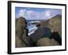 Green Pool, Lava Mountains, El Golfo, Lanzarote, Canary Islands, Spain, Atlantic-D H Webster-Framed Photographic Print