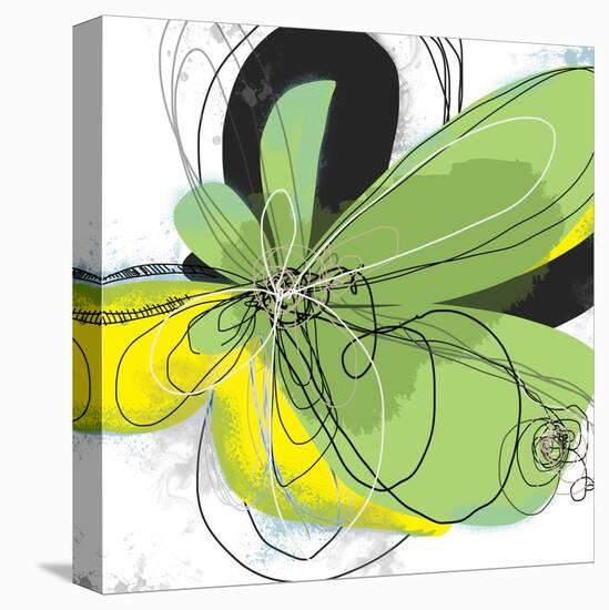 Green Pop Petals 1-Jan Weiss-Stretched Canvas