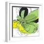 Green Pop Petals 1-Jan Weiss-Framed Art Print