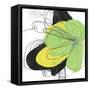 Green Pop Petals 2-Jan Weiss-Framed Stretched Canvas