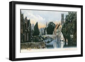 Green Quay, Bruges, Belgium-null-Framed Art Print