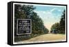 Green Ridge, Maryland - National Road at Summit Scene-Lantern Press-Framed Stretched Canvas