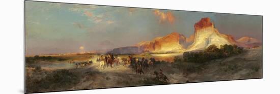 Green River Cliffs, Wyoming, 1881-Thomas Moran-Mounted Premium Giclee Print